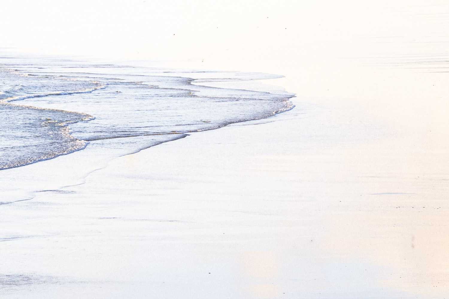 Frozen snow covered with liquid water